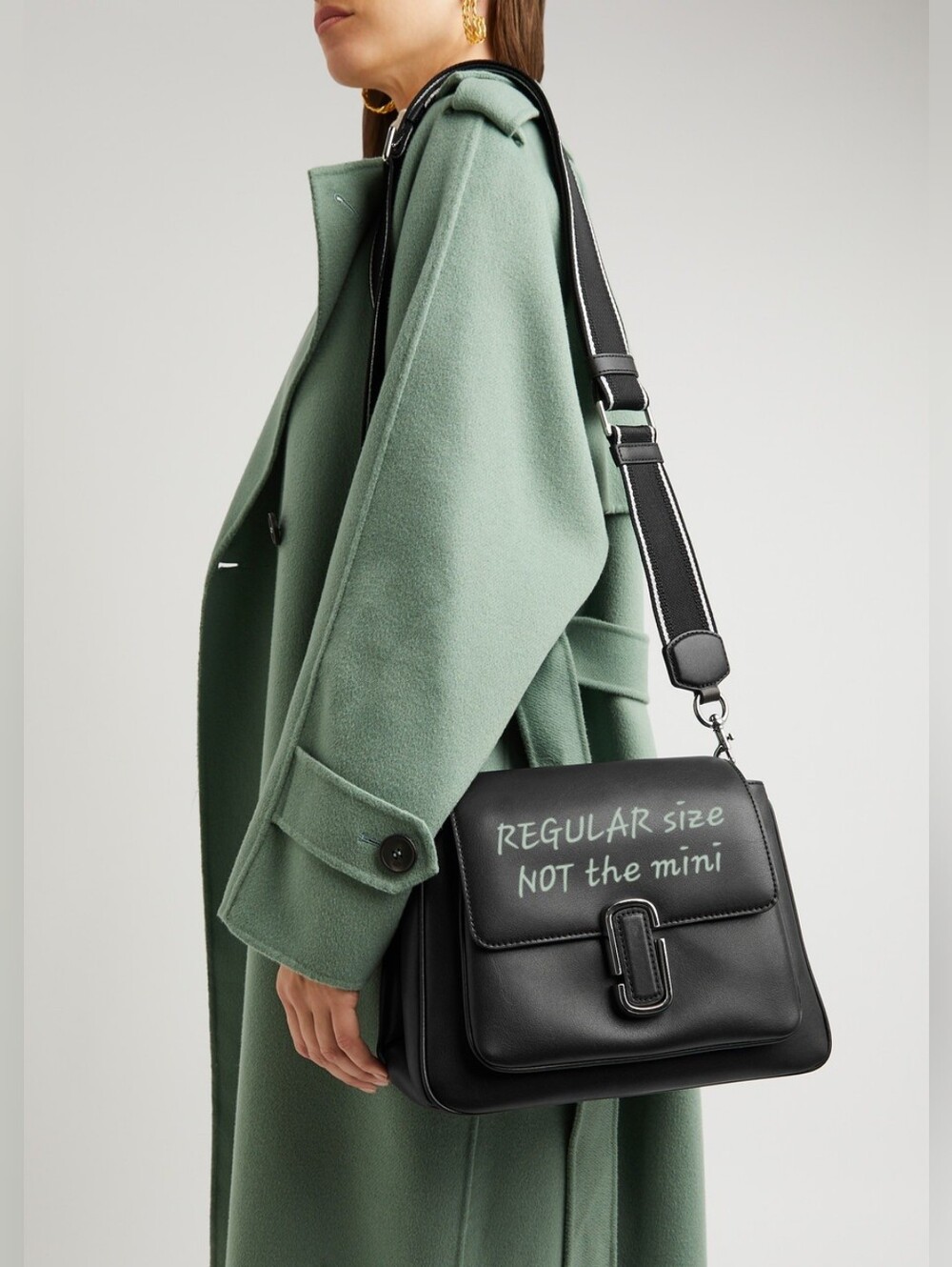 Marc Jacobs The J Marc Chain Satchel/Shoulder Bag (Black/Silver). Regular Size.